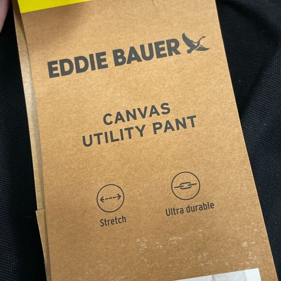 Eddie Bauer Canvas Utility Pants 32X29 Stretch Durable Black Mens a1193 - Picture 5 of 7